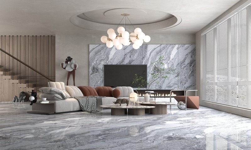 Pièces vitrées en porcelaine moderne pour les murs et les planchers intérieurs et extérieurs
