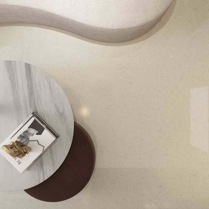 Carreaux de sol en céramique de porcelaine blanche de grande taille, de pierre matte moderne, texture 600x1200 mm
