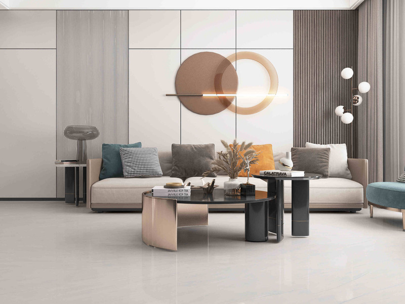 Des carreaux de sol en porcelaine à l'effet de pierre élégant de style moderne 600x1200mm en finition mate/brillante
