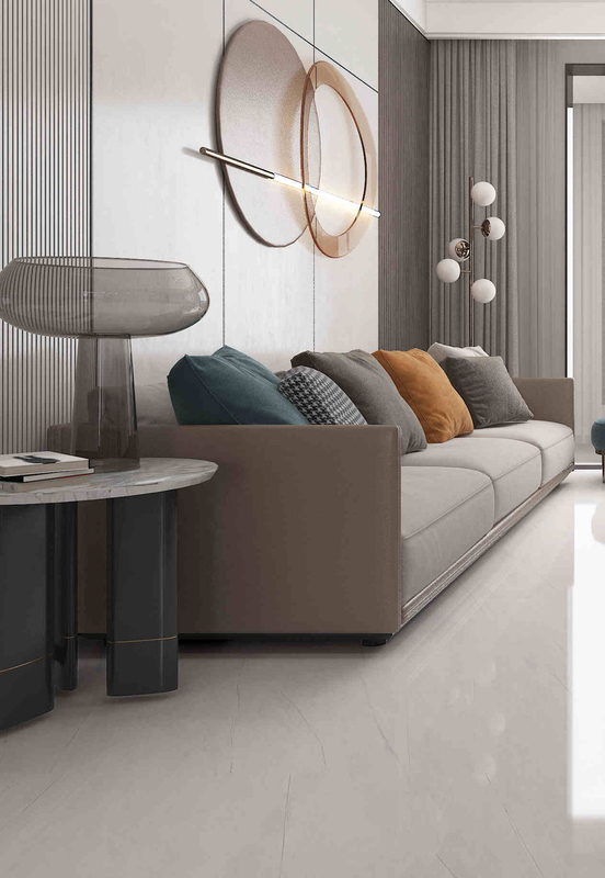 Des carreaux de sol en porcelaine à l'effet de pierre élégant de style moderne 600x1200mm en finition mate/brillante